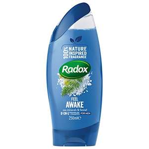 Radox Feel Awake body wash 2-in-1 Shower Gel & Shampoo - pack of 6 x 250ml - £6 (£4.80 with Sub & Save voucher) @ amazon
