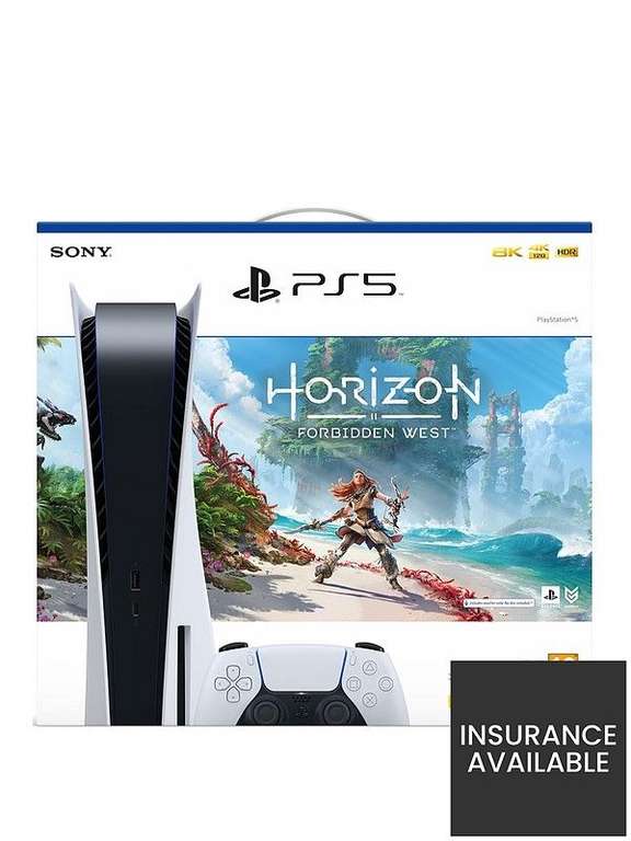 PlayStation 5 Disc Console & Horizon Forbidden West £499.99 + free Collection / £3.99 Delivery @ Very