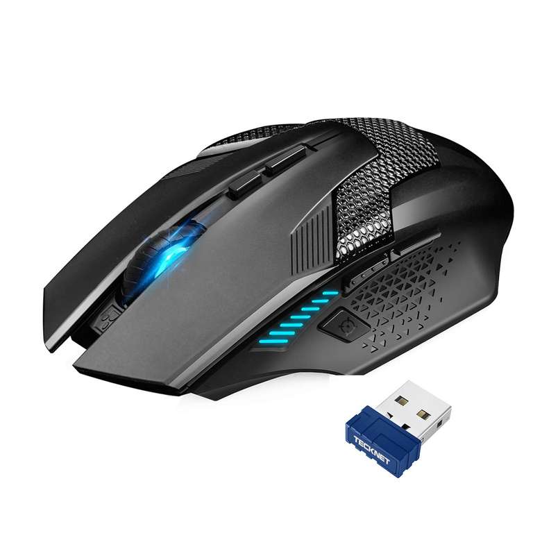 TECKNET USB Wired Mouse, 6-Button Corded Mouse with 2 Adjustable DPI