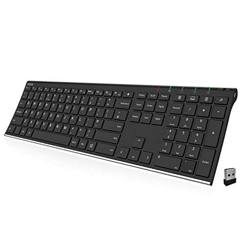 Arteck 2.4G Wireless Keyboard Stainless Steel Ultra Slim Full Size Keyboard with Numeric Keypad £28.99 Dispatches from Amazon Sold by ARTECK
