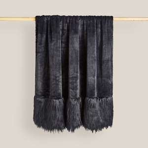 Luxe Faux Fur Border Throw £6.25 @ Dunelm Free Click & Collect (limited stock)