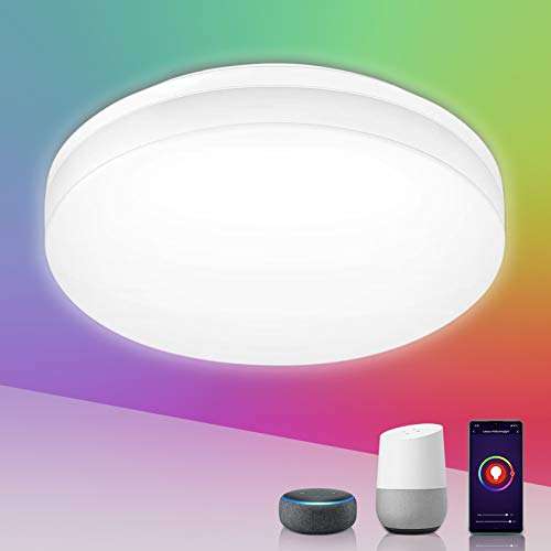 Lepro Smart LED Ceiling Light 15W 1250lm, App or Voice Control, White and Colour, dimmable for £33.99 delivered @ Lepro / Amazon