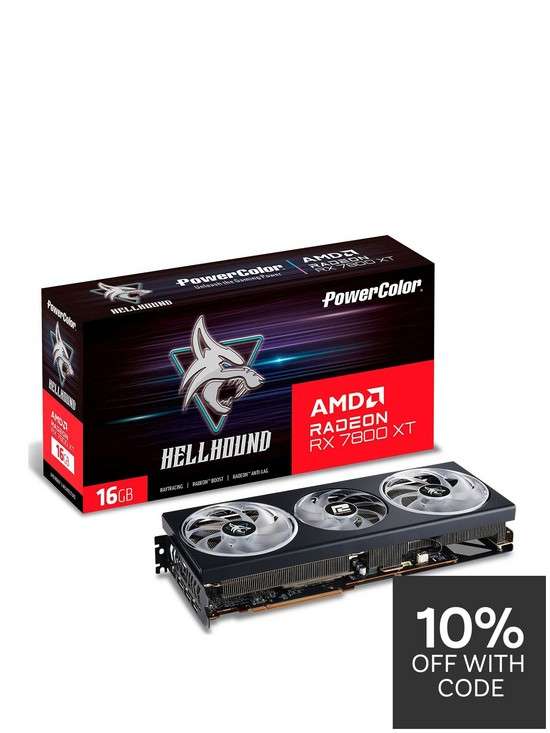PowerColor AMD Radeon RX 7800 XT 16GB HELLHOUND OC Graphics Card With Code C/C