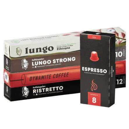 Intro mix for Nespresso 50 pods for Nespresso £4 + £5.99 delivery @ Kaffeklapsen