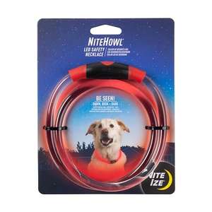NiteHowl LED Safety Necklace, Universal, Reusable Visibility Necklace for Pets