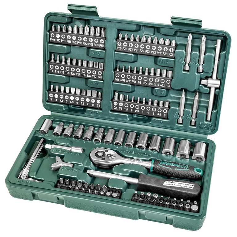 Mannesmann Socket and Bit Tool Set (130 Pieces) - Sold by Ponera / FBA