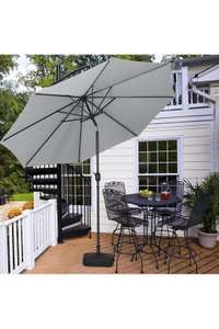 3M Large Rotating Patio Parasol for Outdoor Sunshade and Rain with Plastic Fillable Base - Sold/Delivered by Living and Home