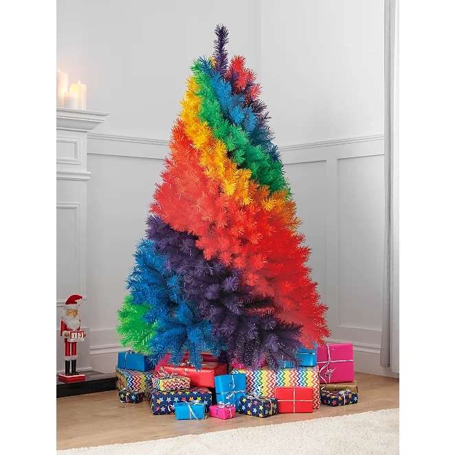 Multi Coloured 5FT Rainbow Fir Tree £11 click and collect @ George (Asda)