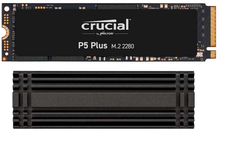 2TB - Crucial P5 Plus NVMe (PCIe Gen 4 x4) M.2 2280SS up to 6600/5000MB/s Gaming SSD + Heatsink - £119.48/ 1TB - £69.13 Delivered @ Crucial