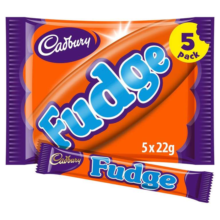 Cadbury Fudge Chocolate Bar 5 Pack Multipack 110g Clubcard price