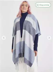 TU Blue Striped Cape One Size - Free collection