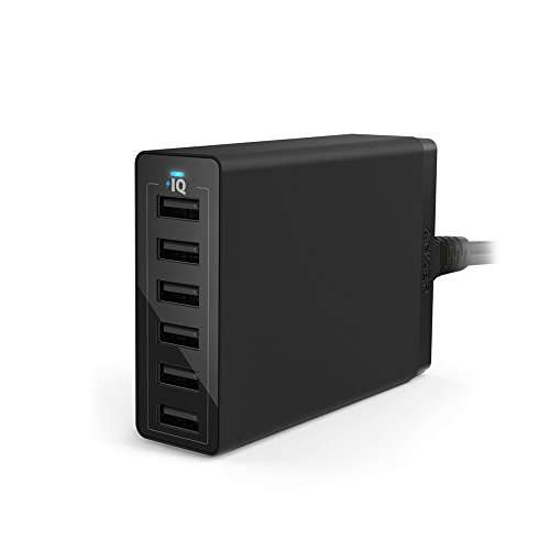 Anker PowerPort 60 W 6-Port Family-Sized Desktop USB Charger with PowerIQ Technology - Sold by Anker Direct / FBA