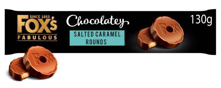 Fox's Biscuits Chocolatey Rounds 130g - Limited Edition Orange / Milk / White / Salted Caramel
