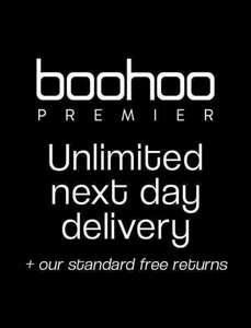 Boohoo Premier - £5.99 for one year (unlimited free next day delivery + returns + other benefits) @ Boohoo