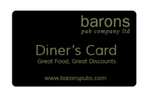Barons Diner’s Card - 33% off Food (Monday - Friday) - Valid At Various Pubs In Greater London