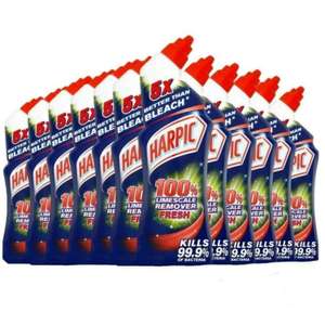 12 x Harpic 100% Limescale Remover Fresh Toilet Cleaner 750ml - Official_Brand_Outlet