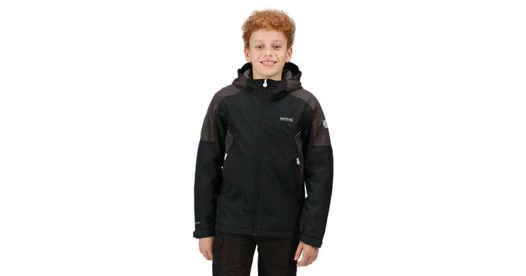 Regatta Kids Black Hooded Waterproof Insulated Jacket sizes 9-13 years £17.50 (£2.99 delivery) @ New Look