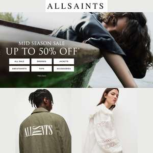 AllSaints End of Season Sale - Up To 50% Off + Free Delivery over £150 - @ AllSaints