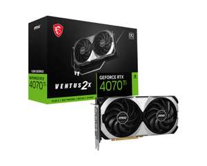 MSI NVIDIA GeForce RTX 4070 TI VENTUS 2X OC Graphics Card for Gaming - 12GB - w/ Health Service Discount Code, Sold By EBuyer UK