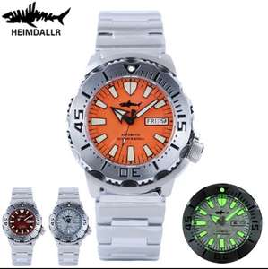 HEIMDALLR Monster V2 Orange Automatic NH36A 200M Watch sold by Cutesliving Store