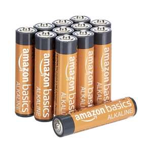 Amazon Basics AAA Alkaline Batteries, High-Performance (Triple A), 10-Year Shelf Life, 12-Pack