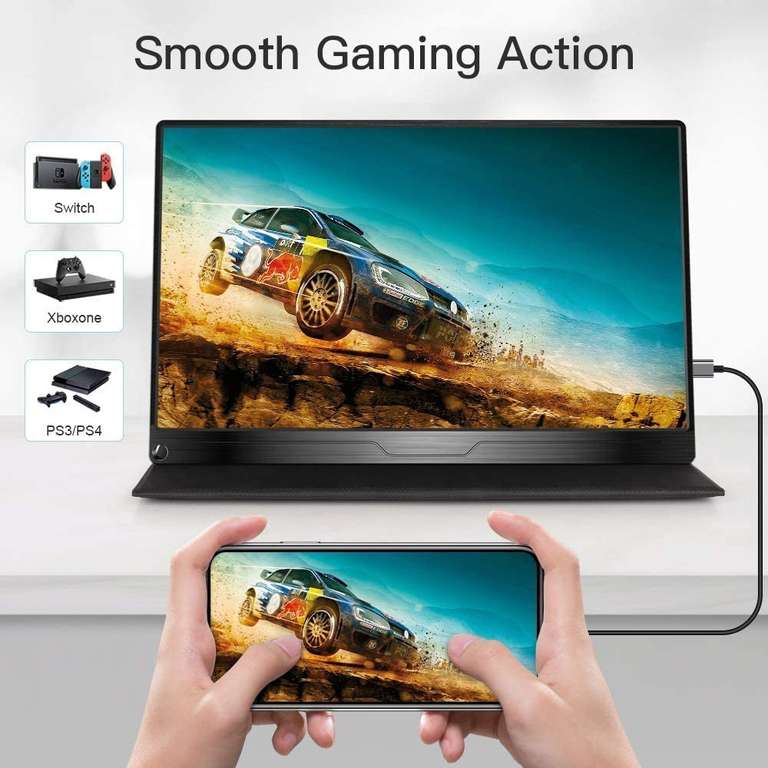 UPERFECT Portable Monitor, 15.6" Portable Monitor, Full HD IPS USB C Monitor with Standard HDMI (Usually dispatched within 6 to 7 months)