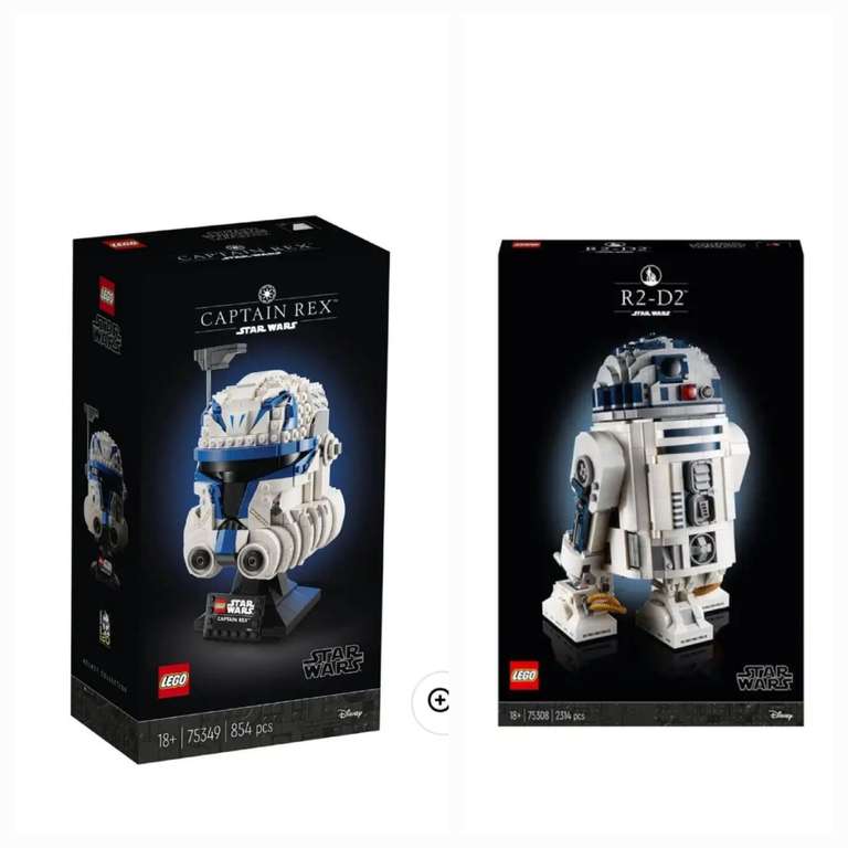 LEGO Star Wars R2-D2 Collectible Building Model (75308) £169.99 | Star Wars Captain Rex Helmet (75349) £42.99