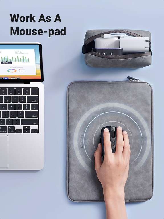 UGREEN Laptop Sleeve and Accessories Bag ( 13" to 13.9" / Splashproof / Shockproof / MacBook / Zenbook / Yoga ) @ UGREEN GROUP LIMITED UK