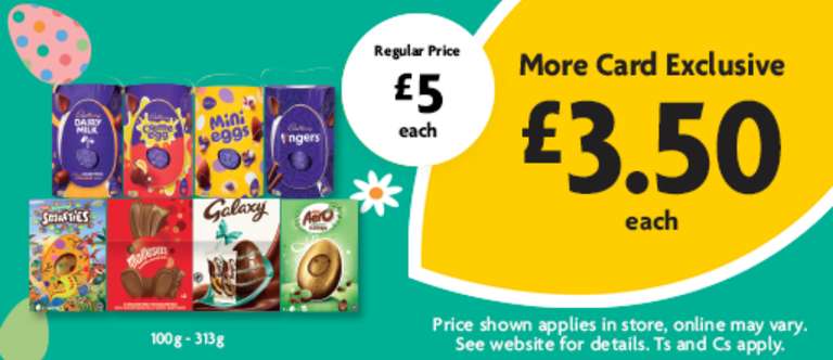 Extra Large Easter Eggs Instore with More Card