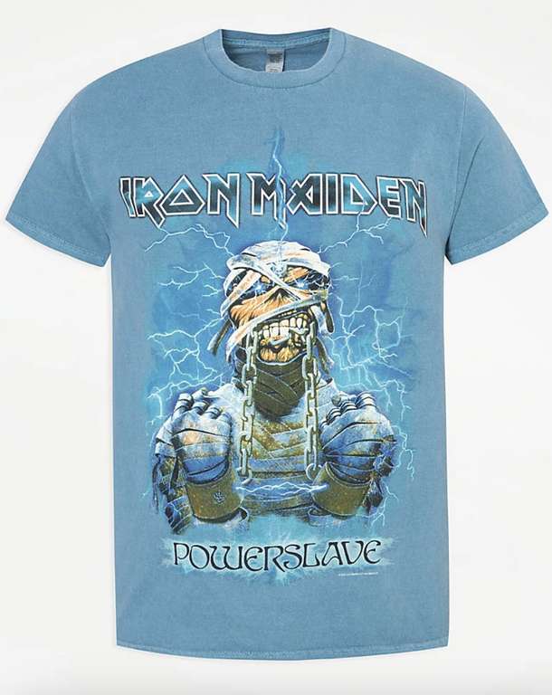 Iron Maiden Blue Powerslave T-Shirt (free C&C)