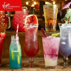 Virgin experiences cocktail masterclass and a three course meal for two £62.99 at revolution bars 18+ at Costco