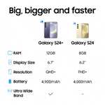 Samsung Galaxy S24+, AI Android Smartphone, 12GB RAM, 256GB £699 512GB £799