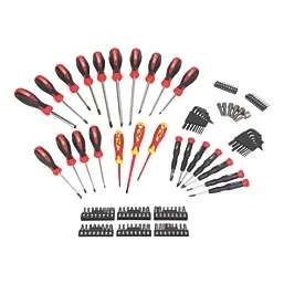 Forge Steel Mixed Angle 114 Piece Screwdriver Set - Free Click & Collect