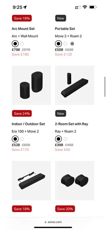 Up to 25% discount on several Sonos products. E.g. Era 100 Speaker £199