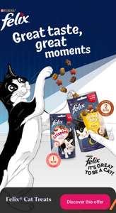 Felix Cat Treats Salmon 50g £1.10 (more in op) / Free with cashback using the Shopimum app @ Asda