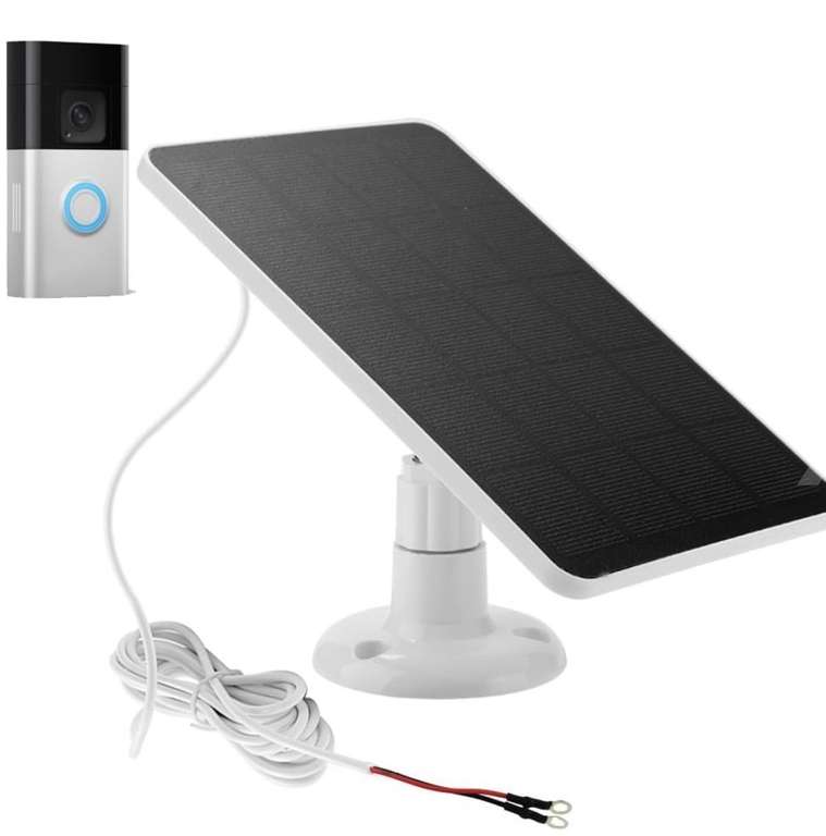 Ring Solar Charger (2nd Gen) For Battery Doorbells & Video Doorbell (2nd Gen) – Keep It Charged!