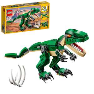 LEGO 31058 Creator Mighty Dinosaurs Toy, 3 in 1 Model, T. rex, Triceratops and Pterodactyl Dinosaur Figures