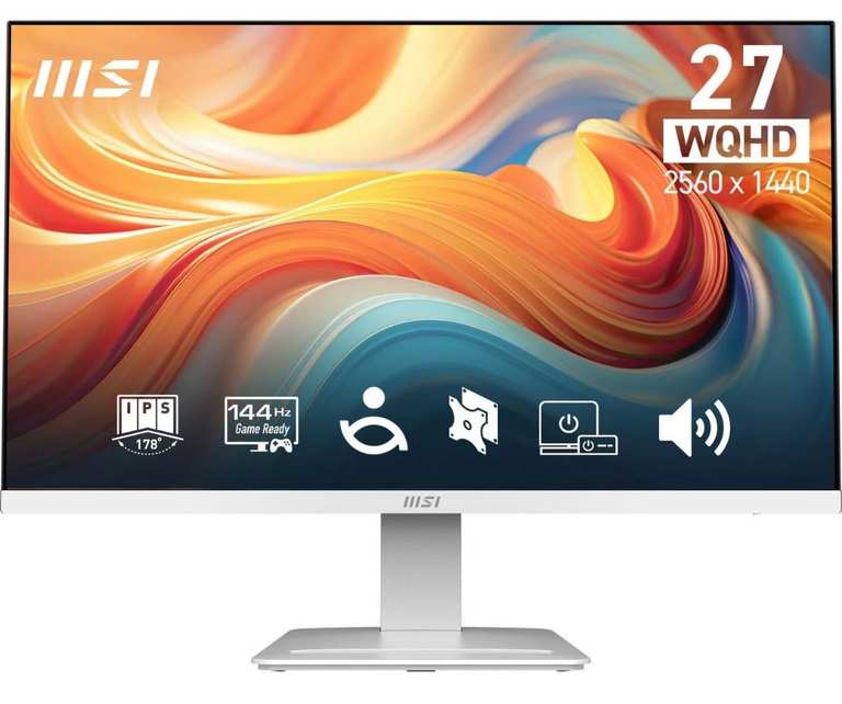 MSI CMS Pro MP273QW E14 WQHD 27 Inches Monitor White W/Code @ AO
