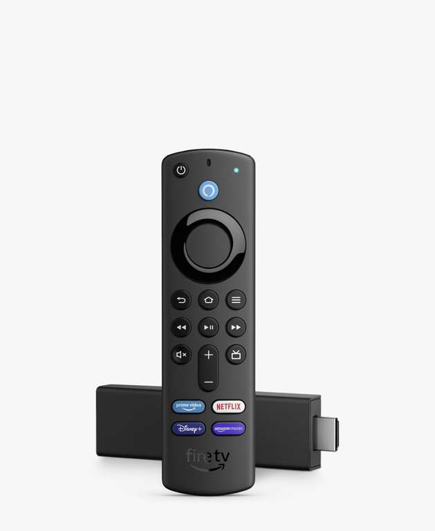 Amazon Fire TV Stick 4K (2021), Ultra HD Streaming Device with Alexa Voice Remote - £39.99 - Free Click & Collect @ John Lewis & Partners