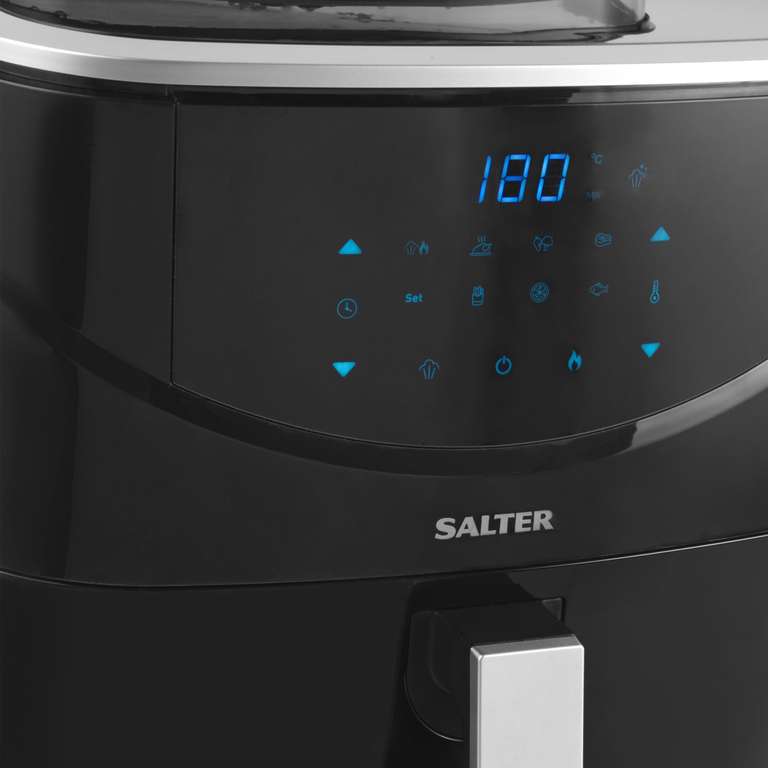 Salter EK5518 XL Digital Steam Air Fryer; 1L Water Tank, 6.5L Non-Stick Basket, Multicooker with 3 Cooking Modes (Air Fry, Steam, SteamLock)