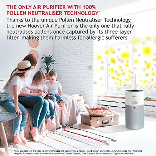 Hoover Air Purifier 300 - HEPA Air Purifier, Removes 99.97% of Allergy Particles, Pollen, with Fast-Acting H-TRIFILTER Filtration System
