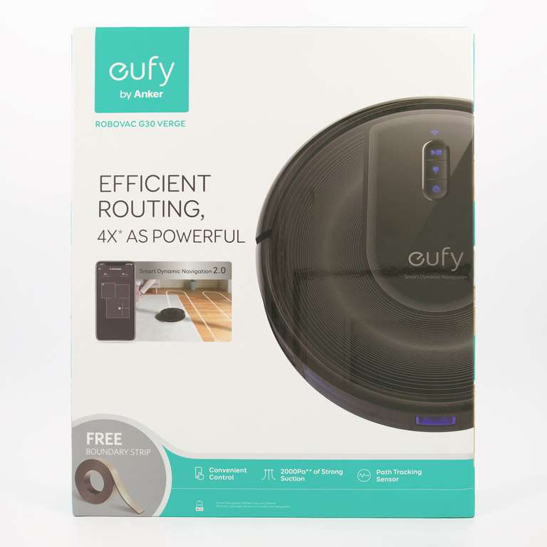 Anker Black Eufy Robovac G30 Vacuum 2000 Pa Suction, Boundary Strips - £159.99 With Click & Collect @ TK Maxx