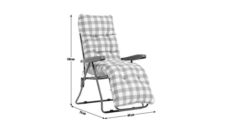 Argos Home Metal Folding Sun Lounger, Recliner Chair Cushions Argos