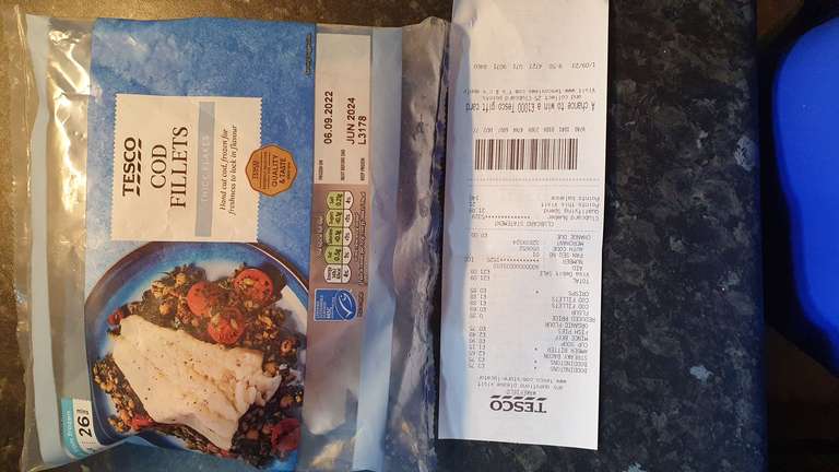 Tesco Cod Fillets 360g Reduced in Wakefield instore