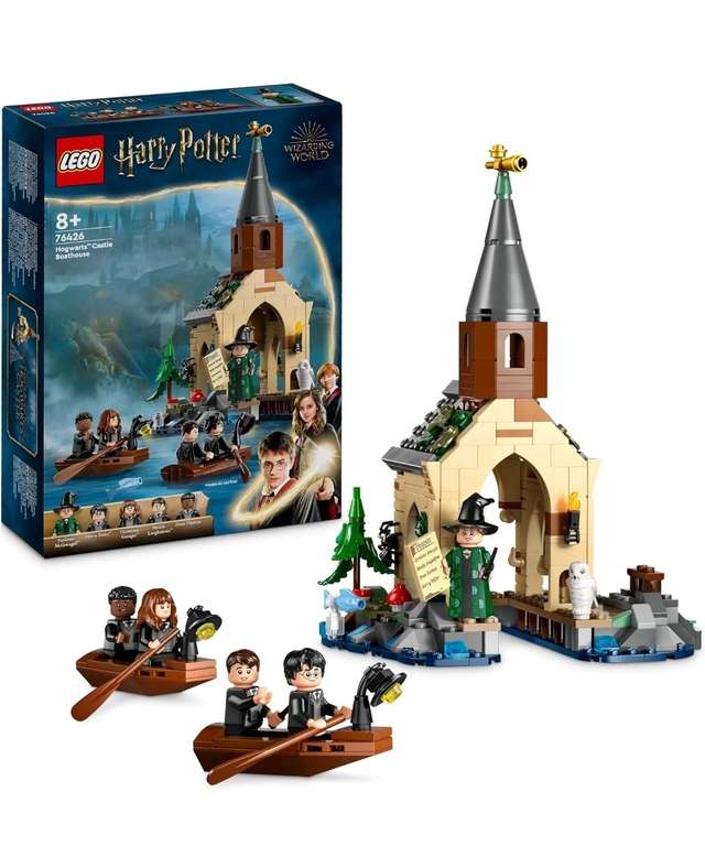LEGO 76426 Hogwarts Castle Boathouse with 5 minifigs + hedwig owl figure. Free click & reserve