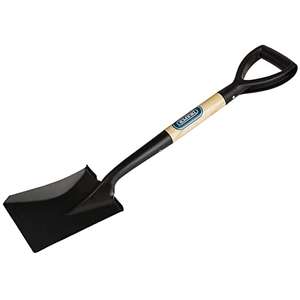 Draper 15073 Square Mouth Mini Shovel with Wood Shaft, 0 V, Black £4.95 @ Amazon