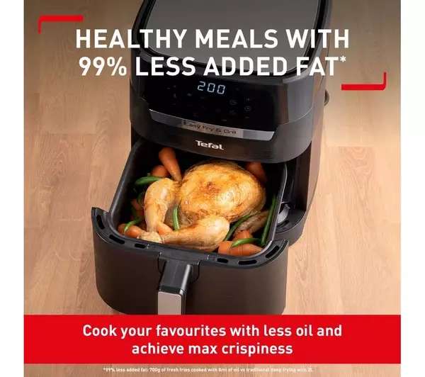 TEFAL EasyFry 2-in-1 Precision EY505827 Air Fryer (Black) - £69.99 With Trade In Code (otherwise £79.99) + Free Click & Collect - @ Currys