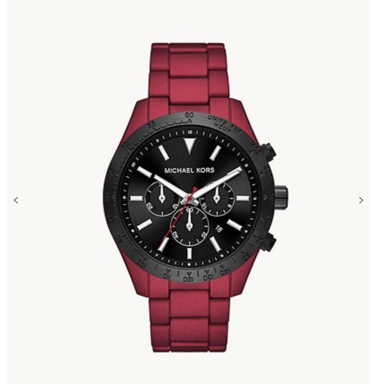 Michael Kors Layton Matte Red Stainless Steel Watch £82.70 with newsletter sign up @ Watch Station