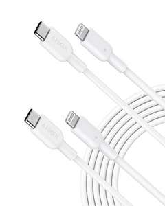 Anker iPhone Charger Cable, USB C to Lightning Cable [10ft, 2-Pack] - w/Voucher, Sold By Anker Direct FBA