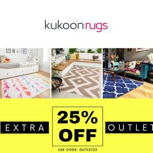 Extra 25% Discount on Clearance Rugs Using Discount Code @ Kukoon Rugs